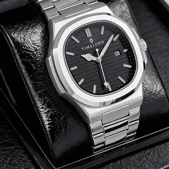 TIMELORD 2066 Jam Tangan Pria Anti Air Cowok Original Stainless Steel Keren Keemasan Men Watches - Gambar 2